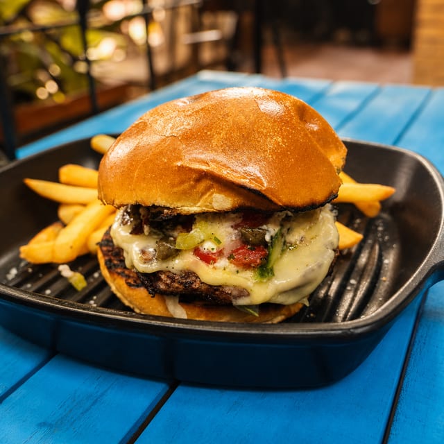 My Big Greek Burger.