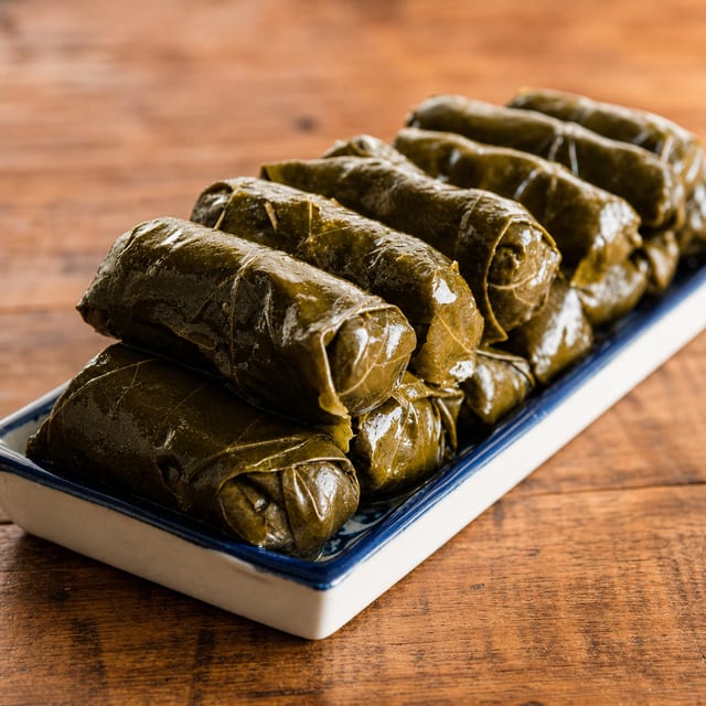 Stuffed Grape Leaves.